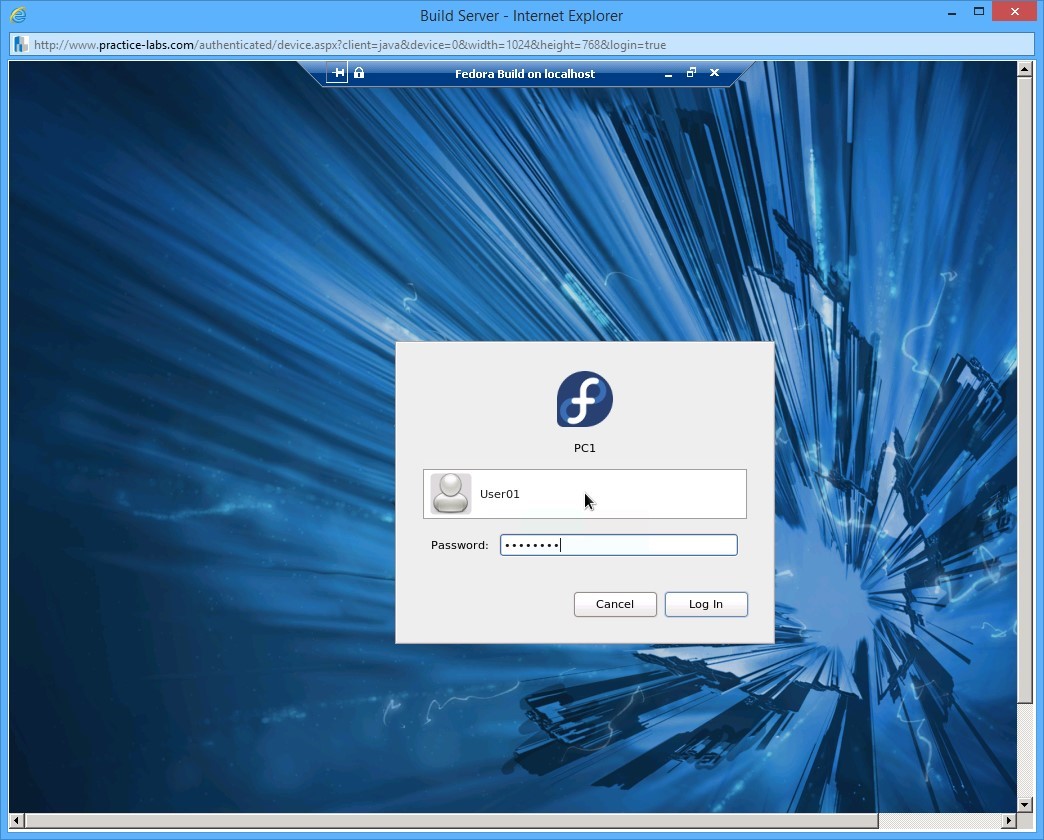 Practice Labs screenshot.